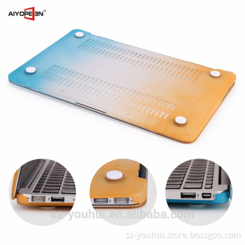 Factory Price Rainbow Rubberized Cover Shell Hard Case for Macbook Air 13.3"